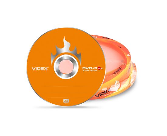 Диск DVD Videx DVD+R, 4.7Gb, 16x, Bulk (VDVD+R b10)