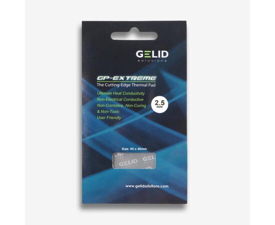 Термопрокладка Gelid Solutions GP-Extreme 80x40x2.5 mm (TP-GP01-F), изображение 4 Термопрокладка Gelid Solutions GP-Extreme 80x40x2.5 mm (TP-GP01-F), изображение 4