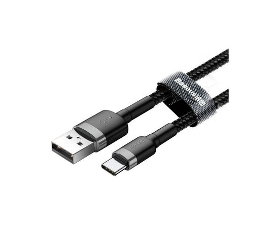 Дата кабель USB 3.1 AM to Type-C 1.0m 3A grey-black Baseus (CATKLF-BG1)