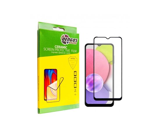 Скло захисне Dengos Ceramic Film Samsung Galaxy A03/A03 Core (black) (TGCF-15)