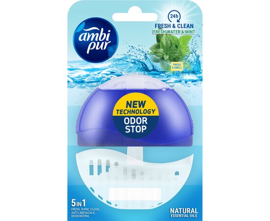 Туалетний блок Ambi Pur Fresh Water & Mint 55 мл (8435495816355)