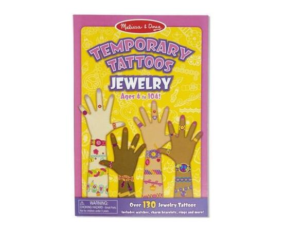 Набір для творчості Melissa&Doug Мои первые временные татуировки - Ювелирные изделия, 130 шт. (MD2194)