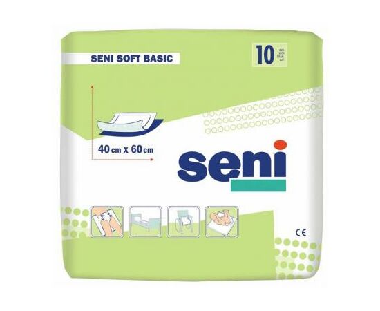 Пеленки для младенцев Seni Soft Basic 40х60 см 10 шт (5900516692445)