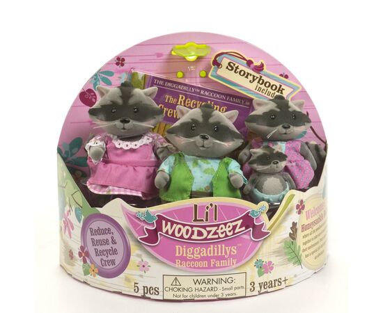 Фигурка Li'l Woodzeez Семья Енотов (6004M), изображение 2 Фигурка Li'l Woodzeez Семья Енотов (6004M), изображение 2