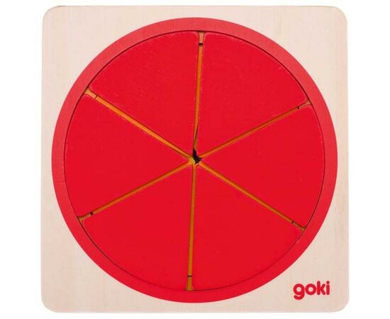 Развивающая игрушка Goki Пазл-вкладыш - Круг (57737G), изображение 2 Развивающая игрушка Goki Пазл-вкладыш - Круг (57737G), изображение 2