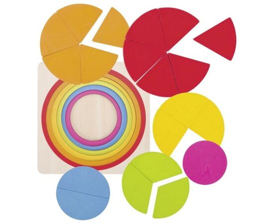 Развивающая игрушка Goki Пазл-вкладыш - Круг (57737G), изображение 3 Развивающая игрушка Goki Пазл-вкладыш - Круг (57737G), изображение 3