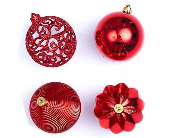 Елочная игрушка ColorWay Merry Christmas mix 16шт (8см) RED_OEM (CW-MCB816RED_OEM), изображение 2 Елочная игрушка ColorWay Merry Christmas mix 16шт (8см) RED_OEM (CW-MCB816RED_OEM), изображение 2