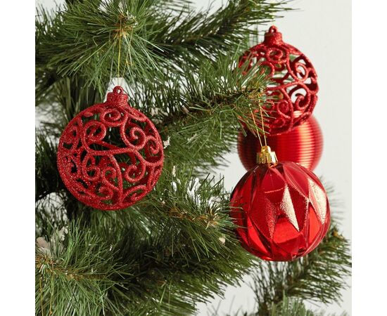 Елочная игрушка ColorWay Merry Christmas mix 16шт (8см) RED_OEM (CW-MCB816RED_OEM), изображение 3 Елочная игрушка ColorWay Merry Christmas mix 16шт (8см) RED_OEM (CW-MCB816RED_OEM), изображение 3