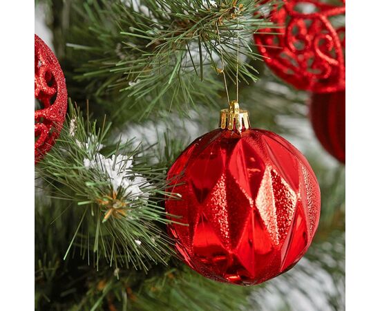 Елочная игрушка ColorWay Merry Christmas mix 16шт (8см) RED_OEM (CW-MCB816RED_OEM), изображение 5 Елочная игрушка ColorWay Merry Christmas mix 16шт (8см) RED_OEM (CW-MCB816RED_OEM), изображение 5