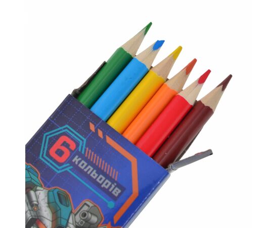 Карандаши цветные 1 вересня Steel Force 6 цв (290522), изображение 2 Карандаши цветные 1 вересня Steel Force 6 цв (290522), изображение 2