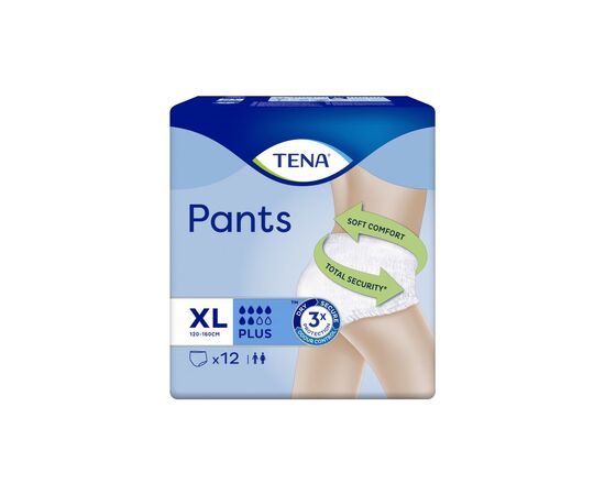 Подгузники для взрослых Tena Pants Plus XL 12 (7322540587555), изображение 2 Подгузники для взрослых Tena Pants Plus XL 12 (7322540587555), изображение 2