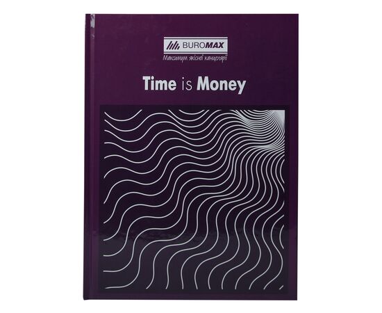 Канцелярська книга Buromax А4 TIME IS MONEY, 96 аркушів, клітинка, фіолетова (BM.2400-107)