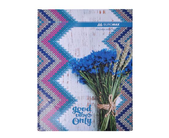 Канцелярська книга Buromax А4 ROMANTIC, 96 аркушів, клітинка, синя (BM.2400-302)