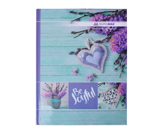 Канцелярська книга Buromax А4 ROMANTIC, 96 аркушів, клітинка, бірюзова (BM.2400-306)