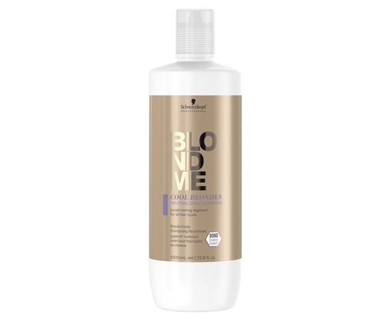 Шампунь Schwarzkopf Professional BlondMe Cool Blondes нейтрализация теплых оттенков 1000 мл (4045787640274)