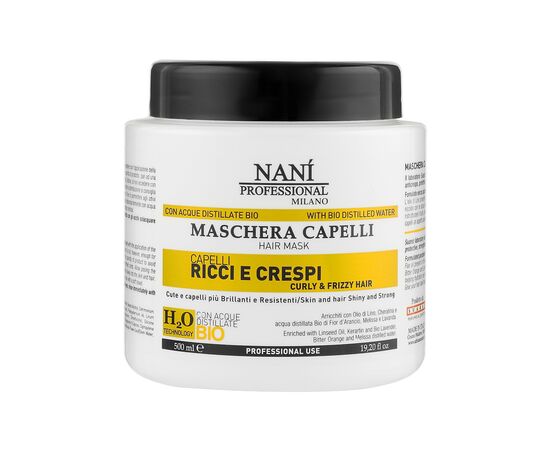 Маска для волос Nani Professional Milano Curly & Frizzi для кудрявых волос 500 мл (8034055534199)