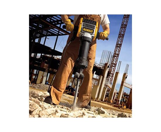 Отбойный молоток DeWALT 2100 Bт, 62 Дж, 960 уд/мин, 31 кг, тележка + зубило (D25981K), изображение 6 Отбойный молоток DeWALT 2100 Bт, 62 Дж, 960 уд/мин, 31 кг, тележка + зубило (D25981K), изображение 6