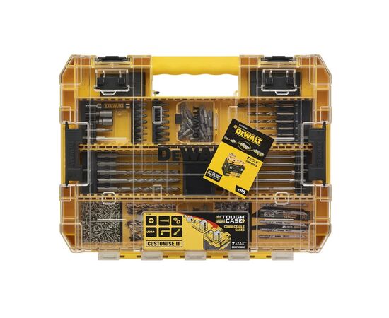 Набор сверл и бит DeWALT 85 шт, кейс Tough Case (DT70763), изображение 2 Набор сверл и бит DeWALT 85 шт, кейс Tough Case (DT70763), изображение 2