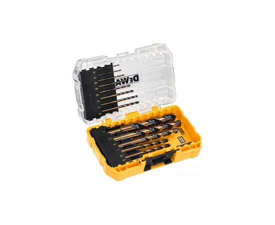 Набор сверл DeWALT по металлу Black&Gold HSS-G, 14 шт, кейс Tough Case (DT70727)