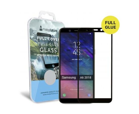 Стекло защитное MakeFuture для Samsung A6 2018 Black Full Cover Full Glue (MGFCFG-SA618B), изображение 5 Стекло защитное MakeFuture для Samsung A6 2018 Black Full Cover Full Glue (MGFCFG-SA618B), изображение 5