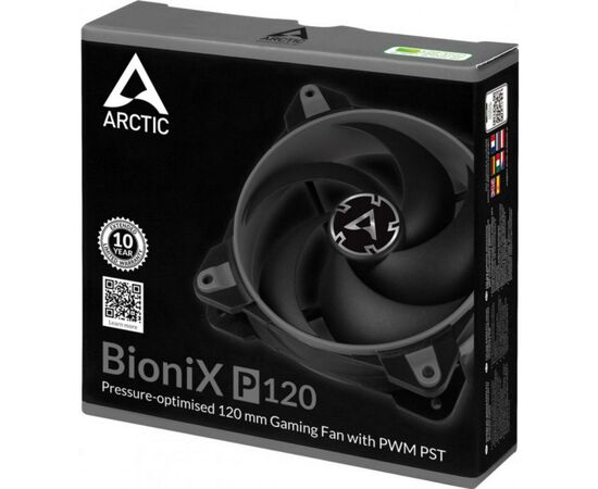 Кулер для корпуса Arctic BioniX P120 Grey (ACFAN00168A), изображение 6 Кулер для корпуса Arctic BioniX P120 Grey (ACFAN00168A), изображение 6