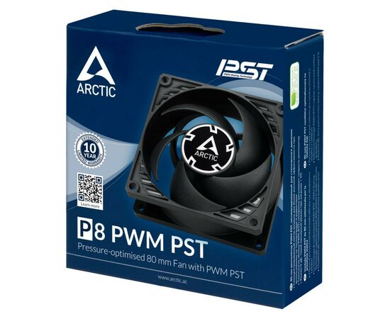 Кулер для корпуса Arctic P8 PWM PST Black (ACFAN00150A), изображение 6 Кулер для корпуса Arctic P8 PWM PST Black (ACFAN00150A), изображение 6