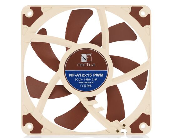 Кулер для корпуса Noctua NF-A12x15 PWM, изображение 3 Кулер для корпуса Noctua NF-A12x15 PWM, изображение 3