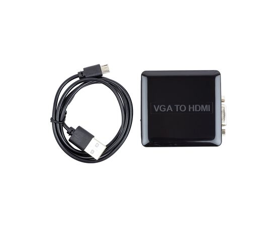 Конвертор VGA+R/L to HDMI (HDCVGA01-M) PowerPlant (CA912681)