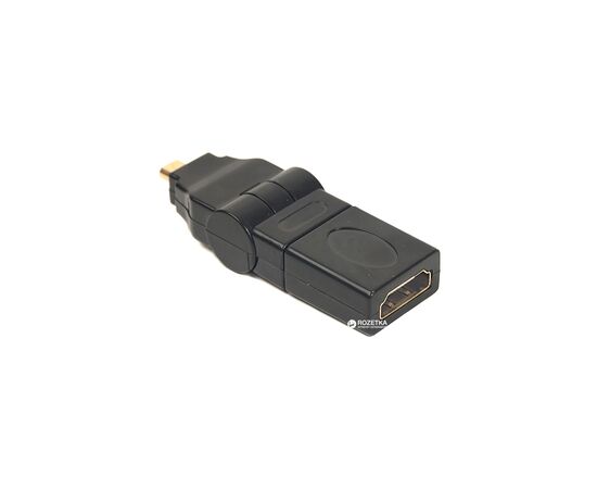 Перехідник HDMI AF to micro HDMI AM, 360 degree PowerPlant (CA910618), зображення 2 Перехідник HDMI AF to micro HDMI AM, 360 degree PowerPlant (CA910618), зображення 2