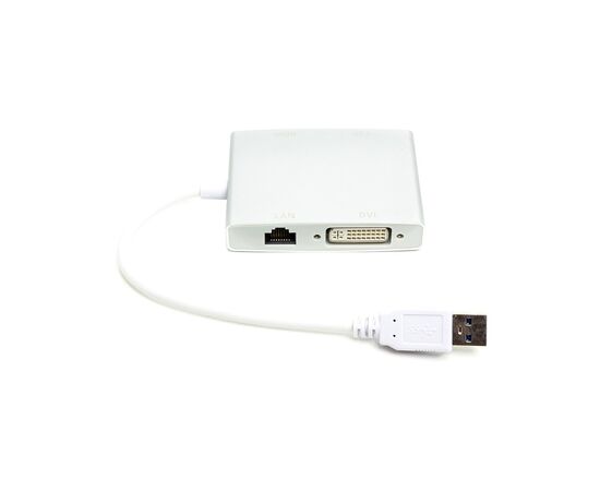 Переходник USB 3.0 to HDMI, DVI, VGA, RJ45 Gigabit Ethernet PowerPlant (CA912087), изображение 2 Переходник USB 3.0 to HDMI, DVI, VGA, RJ45 Gigabit Ethernet PowerPlant (CA912087), изображение 2