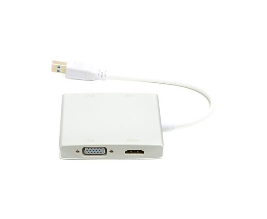 Переходник USB 3.0 to HDMI, DVI, VGA, RJ45 Gigabit Ethernet PowerPlant (CA912087), изображение 3 Переходник USB 3.0 to HDMI, DVI, VGA, RJ45 Gigabit Ethernet PowerPlant (CA912087), изображение 3