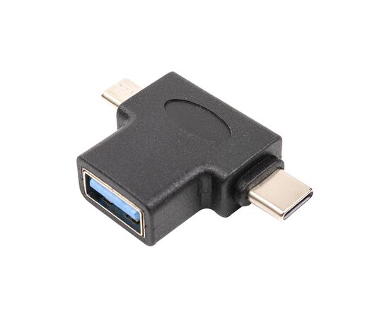 Переходник USB 3.0 Type-C, microUSB (M) to USB 3.0 OTG AF PowerPlant (CA913121)