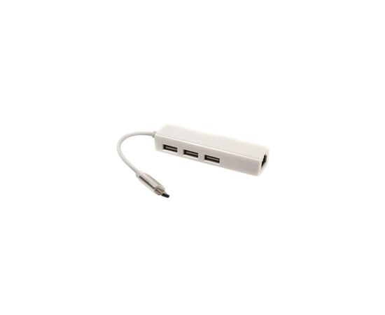 Концентратор USB 3.1 Type-C to 3 port USB 2.0 + Ethernet PowerPlant (CA910397)