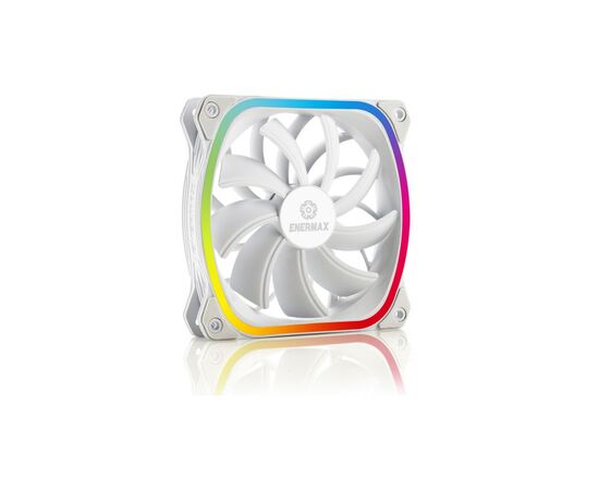 Кулер для корпуса Enermax SQUA RGB WHITE 3x 120 mm (3 PACK) (UCSQARGB12P-W-BP3), изображение 2 Кулер для корпуса Enermax SQUA RGB WHITE 3x 120 mm (3 PACK) (UCSQARGB12P-W-BP3), изображение 2