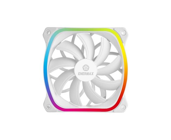 Кулер для корпуса Enermax SQUA RGB WHITE 3x 120 mm (3 PACK) (UCSQARGB12P-W-BP3), изображение 3 Кулер для корпуса Enermax SQUA RGB WHITE 3x 120 mm (3 PACK) (UCSQARGB12P-W-BP3), изображение 3