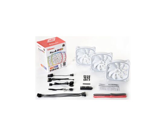 Кулер для корпуса Enermax SQUA RGB WHITE 3x 120 mm (3 PACK) (UCSQARGB12P-W-BP3), изображение 6 Кулер для корпуса Enermax SQUA RGB WHITE 3x 120 mm (3 PACK) (UCSQARGB12P-W-BP3), изображение 6