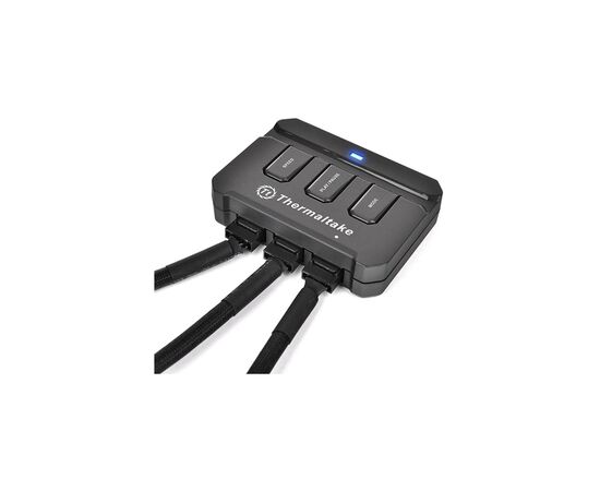 Кулер для корпуса ThermalTake Riing 12 LED RGB 256 Colors Fan (комплект из 3-х) (CL-F042-PL12SW-B), изображение 4