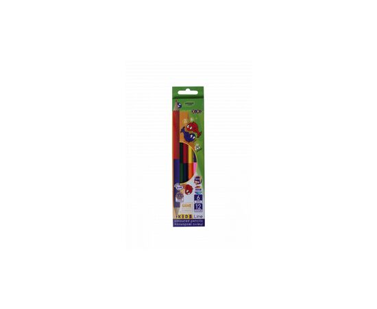Карандаши цветные ZiBi Kids line Double 6 шт. 12 цветов (ZB.2462)