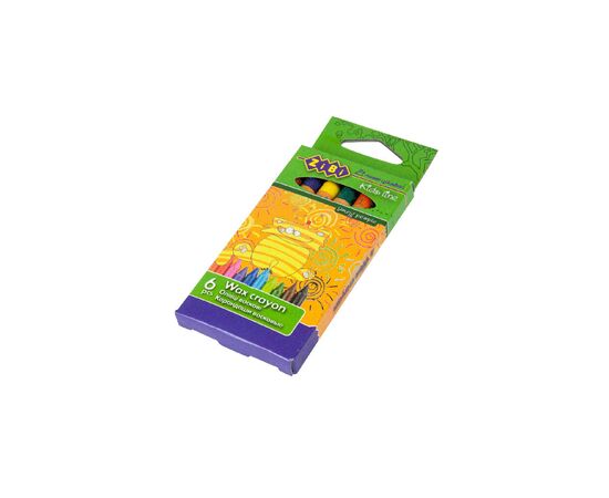Карандаши цветные ZiBi Kids line восковые, 6 цветов (ZB.2480), изображение 2 Карандаши цветные ZiBi Kids line восковые, 6 цветов (ZB.2480), изображение 2