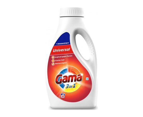 Гель для стирки Gama 3 in 1 Universal 1 л (8435495818687)