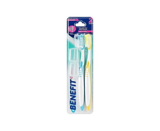 Зубная щетка Benefit Mixed Colours 2 шт. (8003510010219)