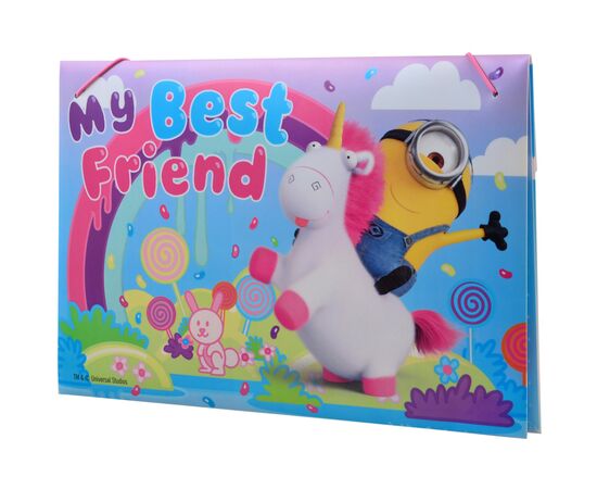 Папка на резинках Yes А4 Minions Fluffy (491684), изображение 2 Папка на резинках Yes А4 Minions Fluffy (491684), изображение 2