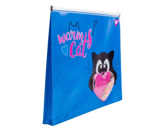 Папка - конверт Yes на молнии A4 Meow с бабл (491750), изображение 2