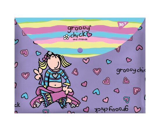 Папка - конверт Yes на кнопці А4 Groovy Chic (491811)