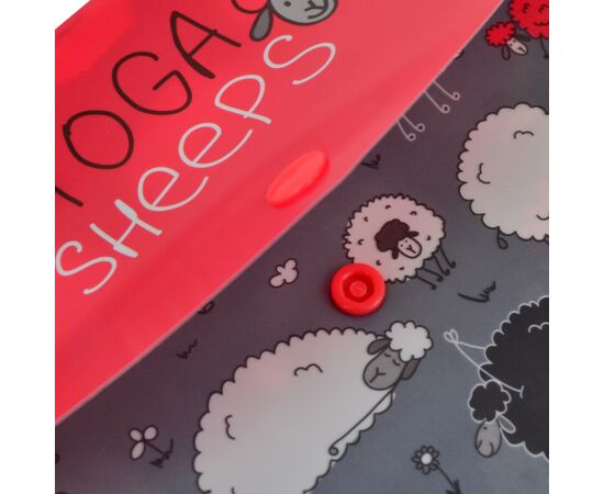 Папка - конверт Yes на кнопке А4 Yoga sheeps (491638), изображение 3