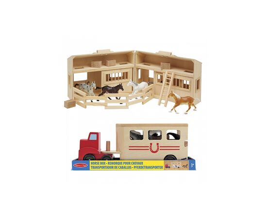 Игровой набор Melissa&Doug Деревянная конюшня с лошадками (MD3704), изображение 5 Игровой набор Melissa&Doug Деревянная конюшня с лошадками (MD3704), изображение 5