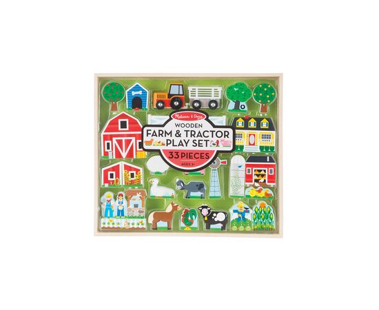 Игровой набор Melissa&Doug деревянный "Ферма и трактор" (MD14800)