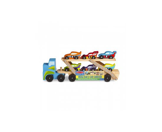 Игровой набор Melissa&Doug деревянный мегатягач автомобилей (MD12759), изображение 4 Игровой набор Melissa&Doug деревянный мегатягач автомобилей (MD12759), изображение 4