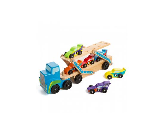 Ігровий набір Melissa&Doug дерев'яний мегатягач автомобілів (MD12759)