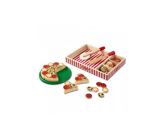 Игровой набор Melissa&Doug деревянный "Пицца" (MD10167), изображение 2 Игровой набор Melissa&Doug деревянный "Пицца" (MD10167), изображение 2
